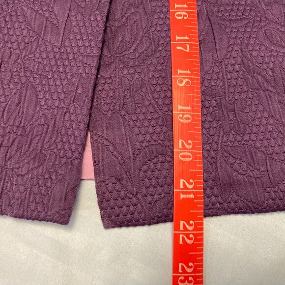 Vintage Nipon Boutique Skirt Purple Floral Jacquard Pencil Lined Petite 8P - Picture 7 of 9